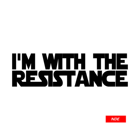 STICKER, STARWARS I'M WITH THE RESISTANCE