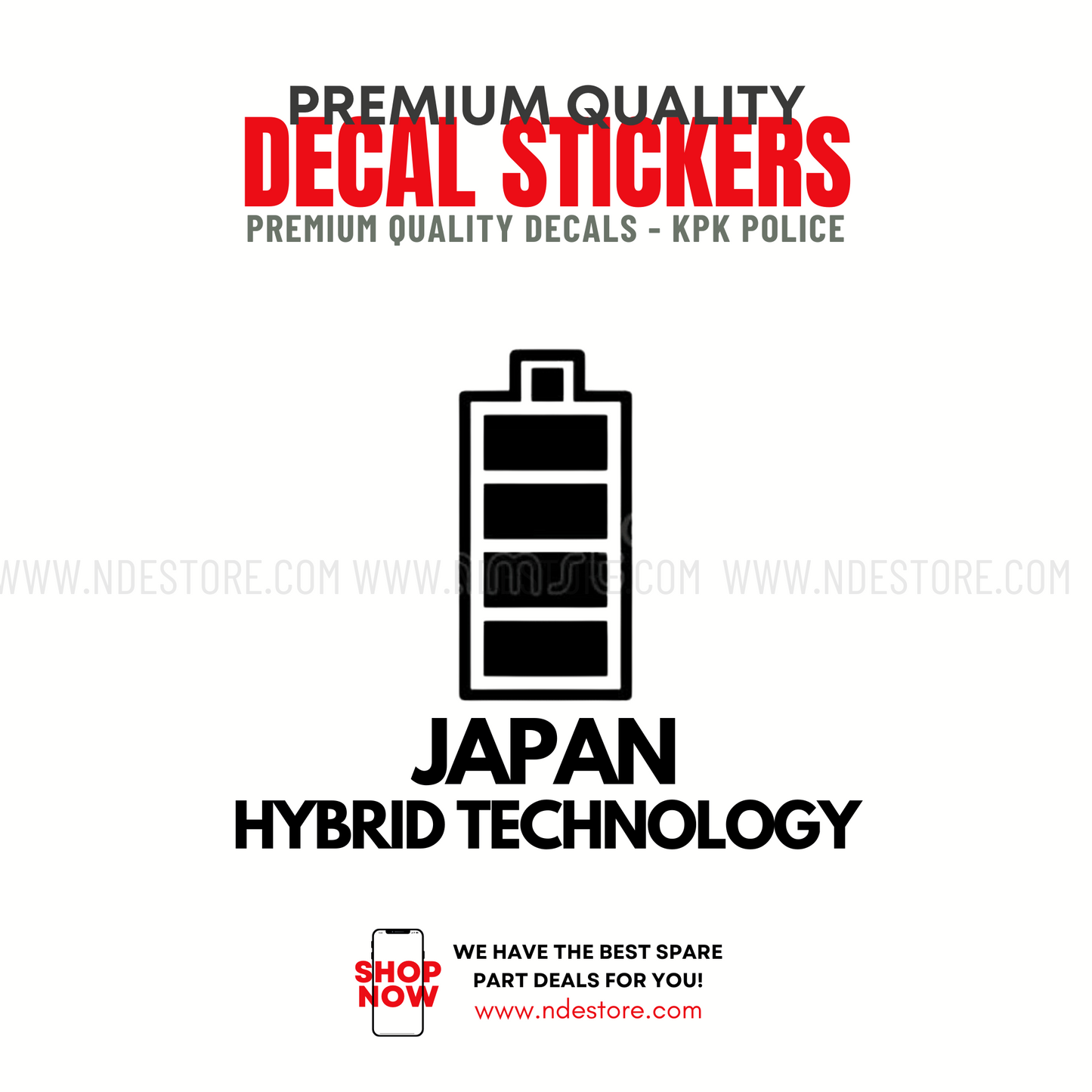 STICKER JAPAN HYBRID TECHNOLOGY