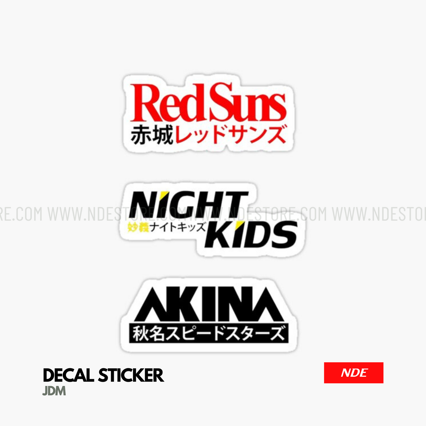 STICKER JDM SERIES (RED SUNS + NIGHT KIDS + AKINA)