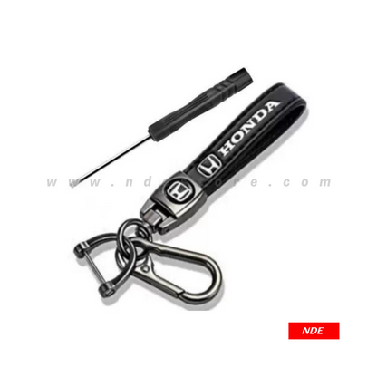 KEY CHAIN LEATHER STRAP WITH HONDA LOGO