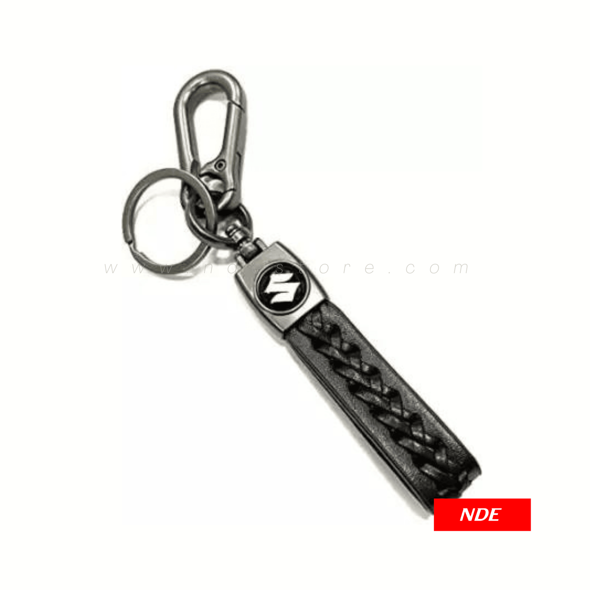 KEY CHAIN LEATHER STRAP WITH SUZUKI LOGO - ndestore.com