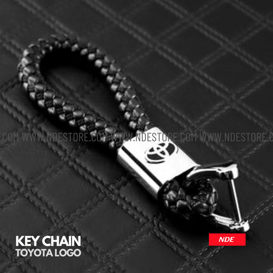 KEY CHAIN LEATHER STRAP WITH TOYOTA LOGO