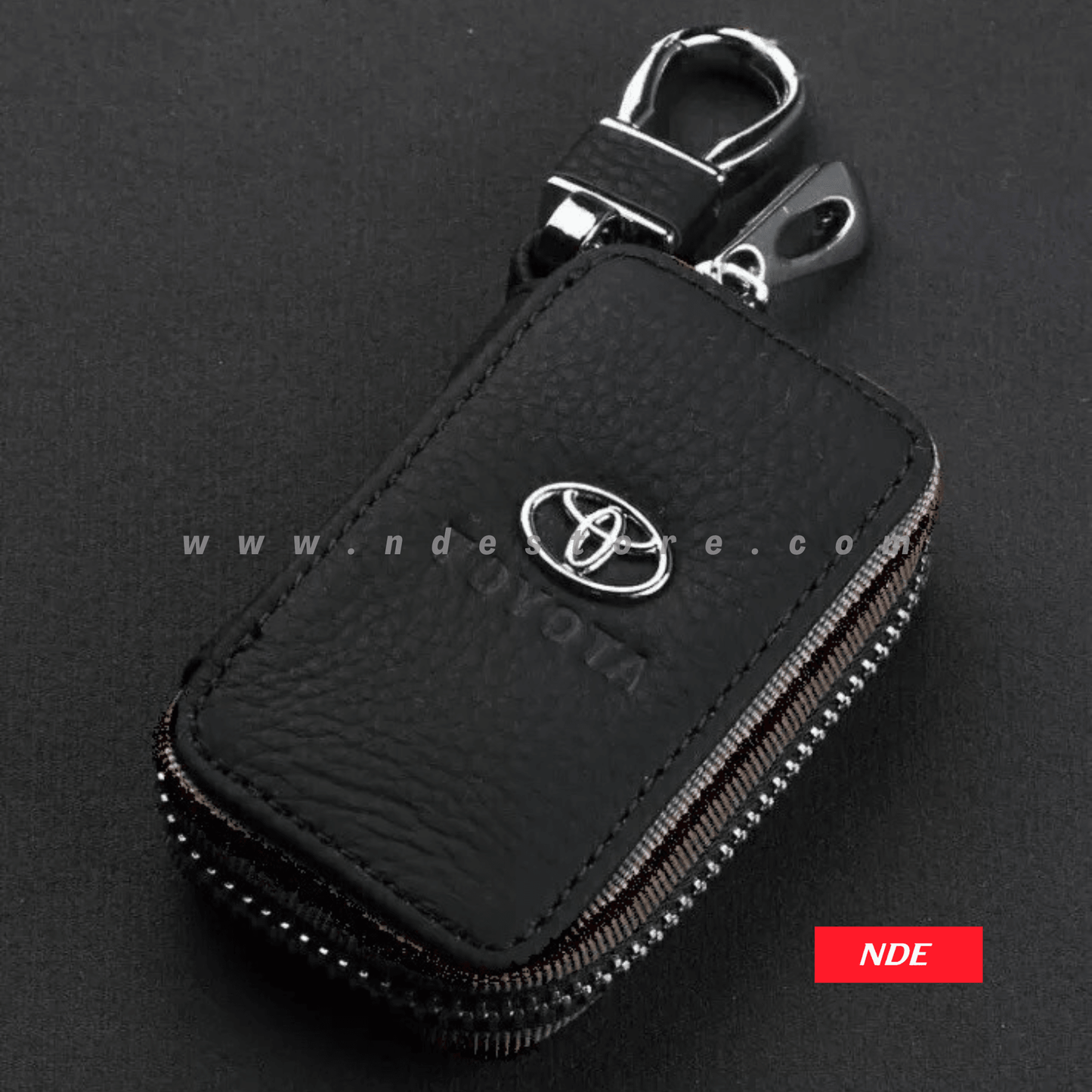 REMOTE COVER KEY POUCH PREMIUM LEATHER MATERIAL WITH TOYOTA LOGO (MADE IN CHINA) - ndestore.com