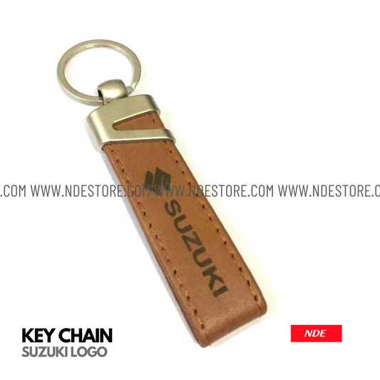 KEY CHAIN LEATHER WITH SUZUKI LOGO