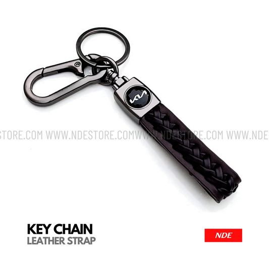 KEY CHAIN LEATHER STRAP WITH KIA LOGO