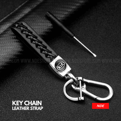 KEY CHAIN LEATHER STRAP WITH KIA LOGO - ndestore.com