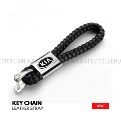 KEY CHAIN LEATHER STRAP WITH KIA LOGO