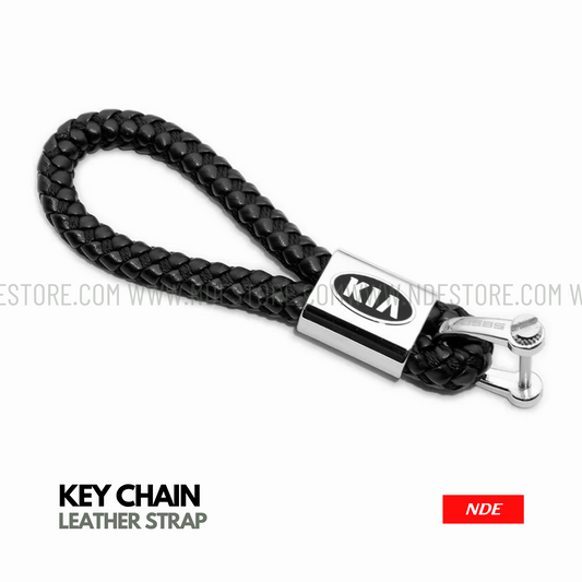 KEY CHAIN LEATHER STRAP WITH KIA LOGO