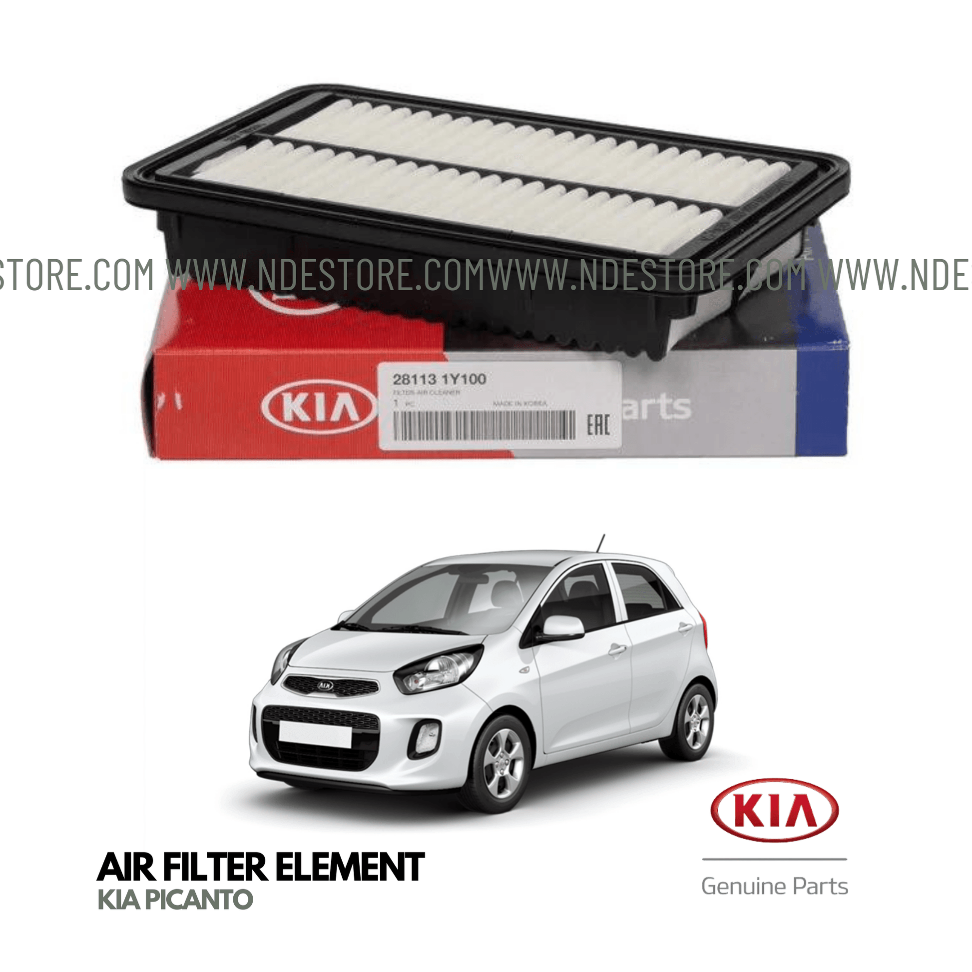 AIR FILTER ELEMENT GENUINE FOR KIA PICANTO (KIA GENUINE PART) - ndestore.com