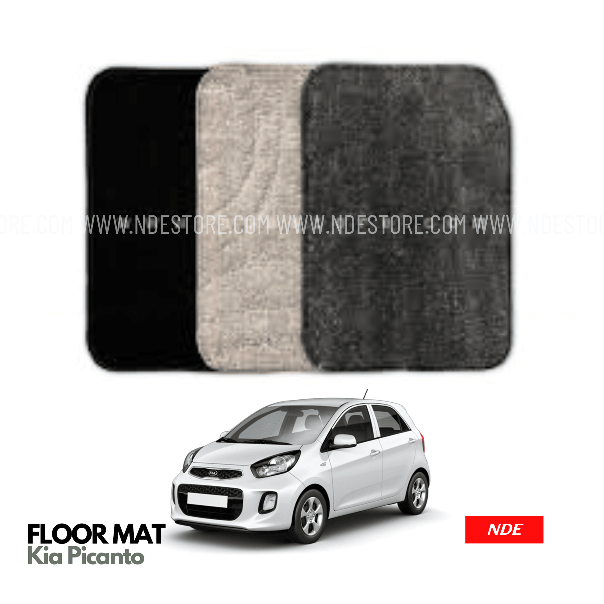 FLOOR MATS PREMIUM QUALITY FOR KIA PICANTO - ndestore.com