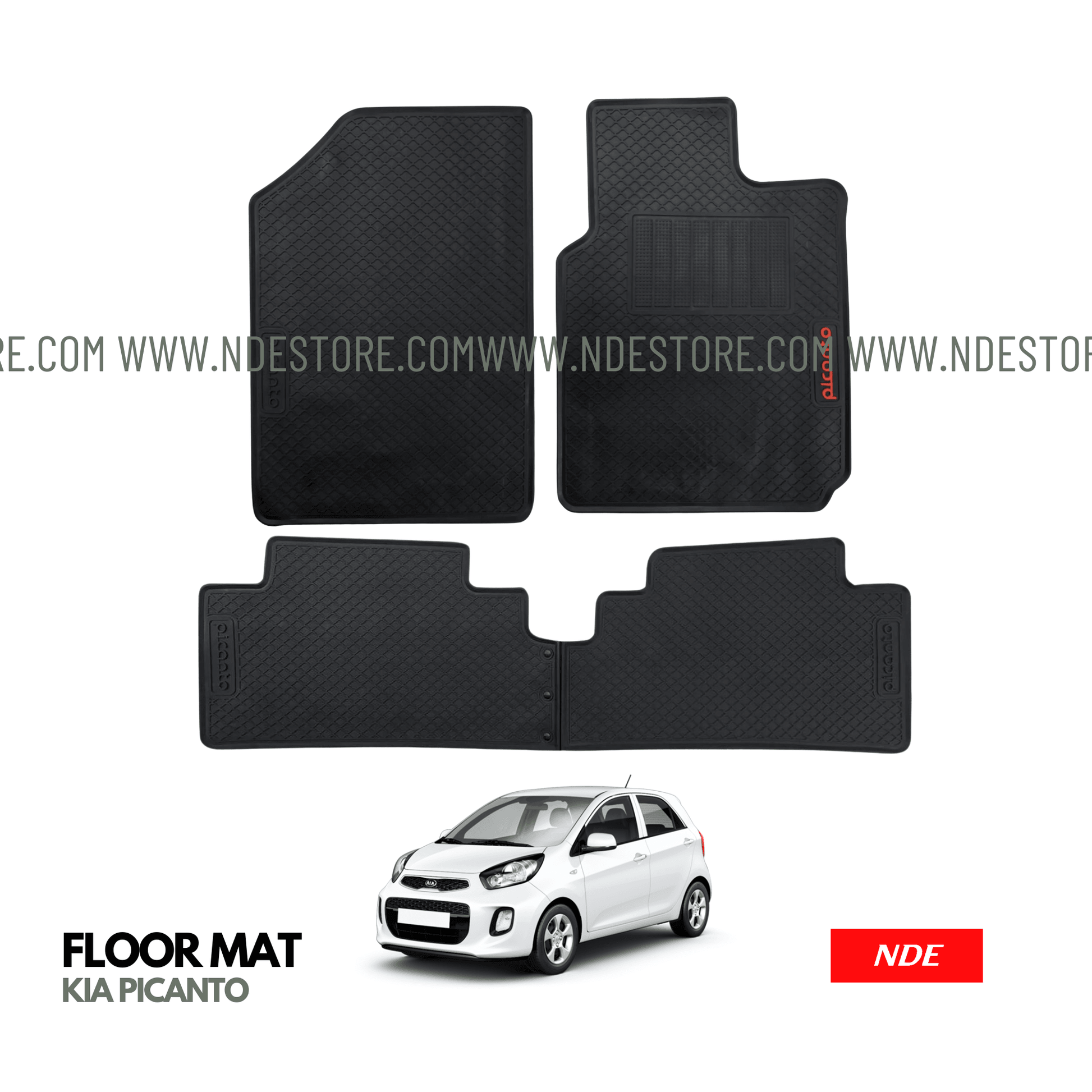 FLOOR MAT RUBBER FOR KIA PICANTO (2019-2024) (IMPORTED) - ndestore.com