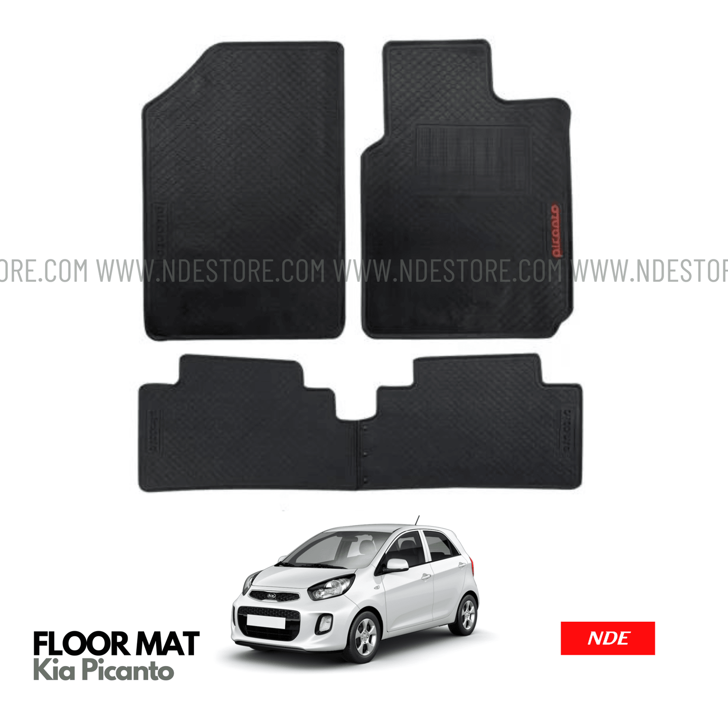 FLOOR MAT RUBBER FOR KIA PICANTO (2019-2024) (IMPORTED) - ndestore.com