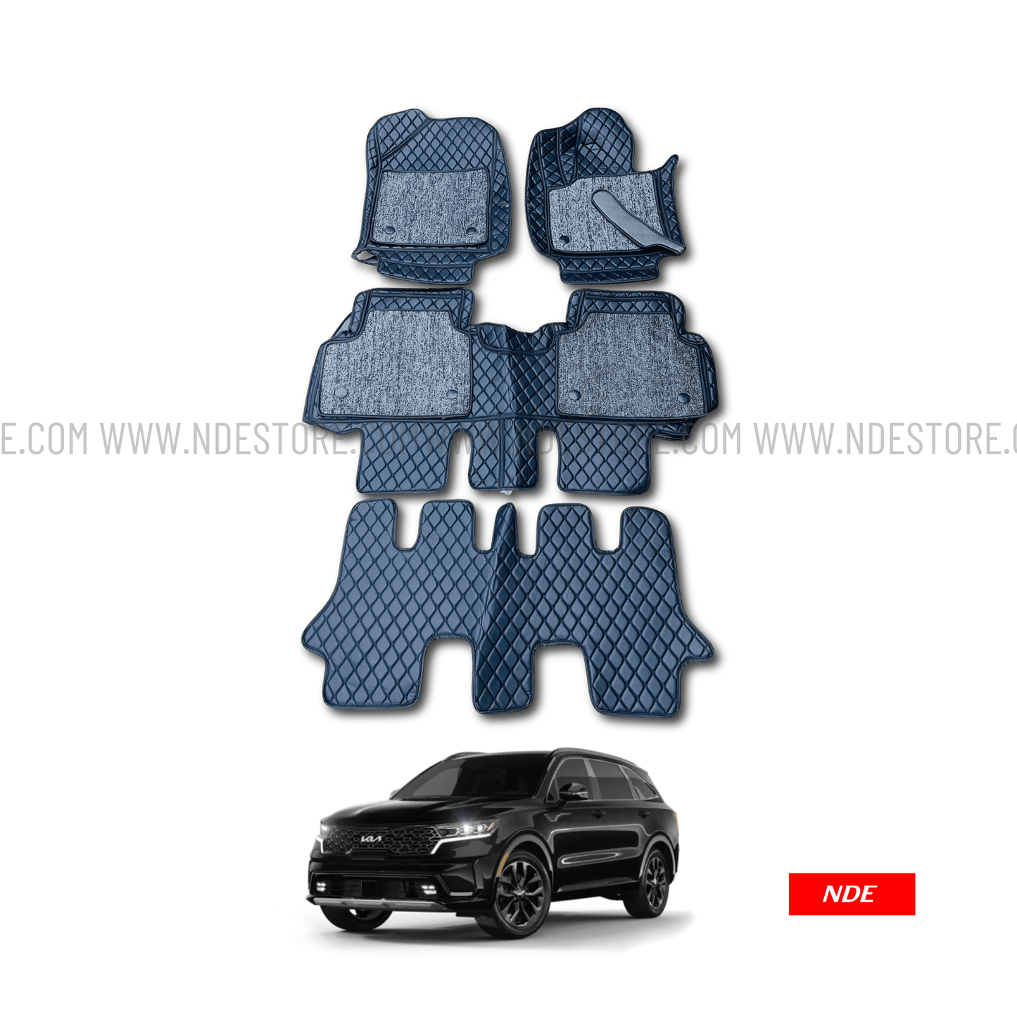 FLOOR MAT 9D STYLE FOR KIA SORENTO (4 PIECES) - ndestore.com