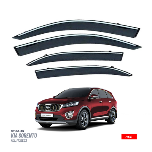 AIR PRESS BLACK TINTED DOOR WINDOW VISOR FOR KIA SORENTO - TXR