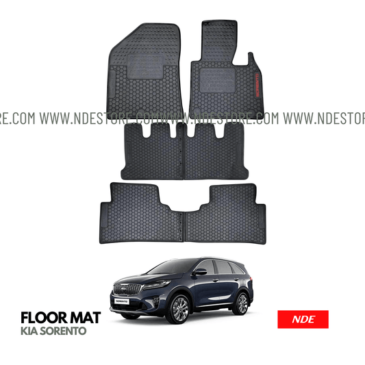 FLOOR MAT RUBBER / LATEX ANTI SLIP FOR KIA SORENTO (IMPORTED) - ndestore.com