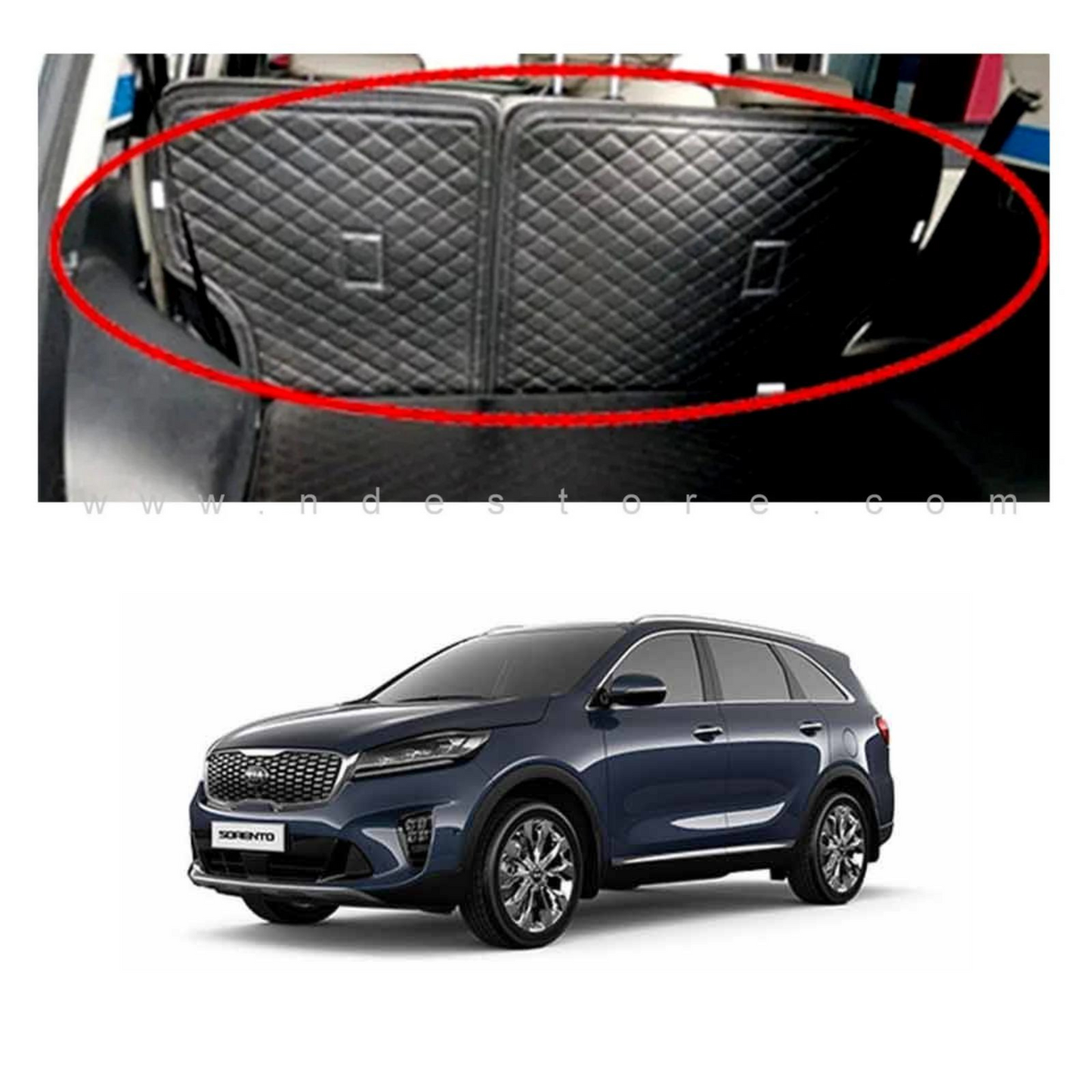 BACK SEATS PROTECTION 7D COVERS FOR KIA SORENTO (2020-2021) - ndestore.com