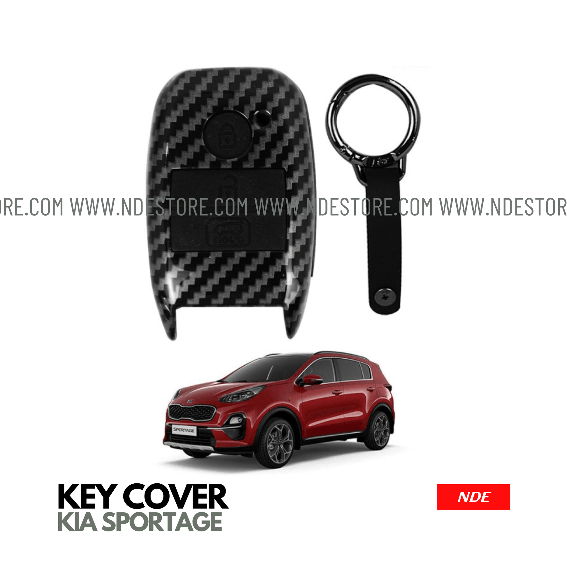 KEY COVER CARBON FIBER STYLE FOR KIA SPORTAGE - ndestore.com