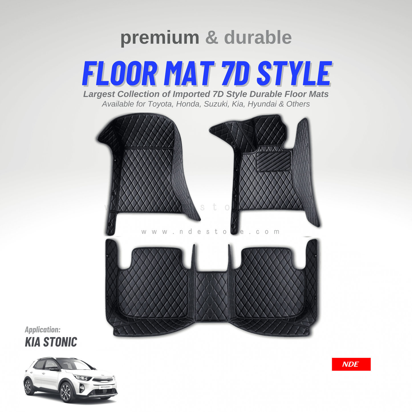 FLOOR MAT 7D STYLE FOR KIA STONIC - ndestore.com