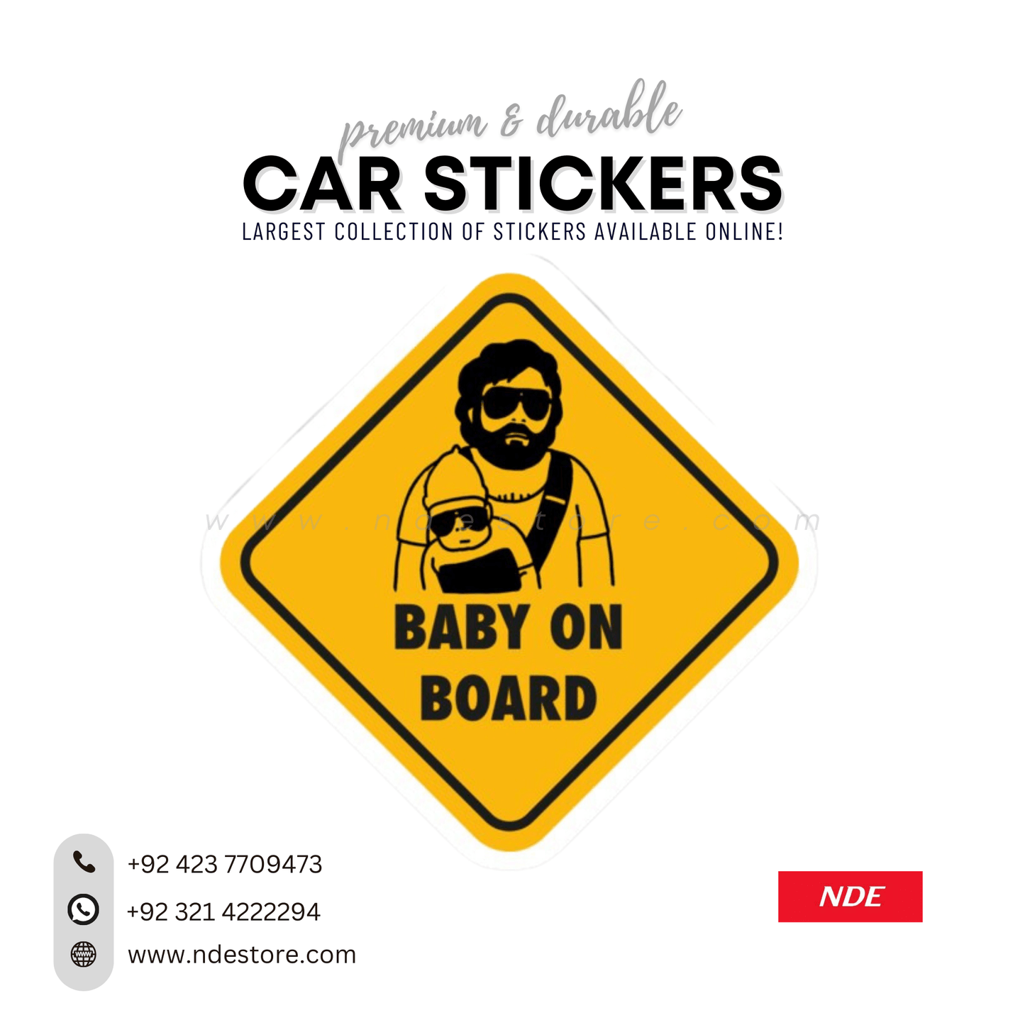 STICKER, BABY ON BOARD (SKU: B44900)