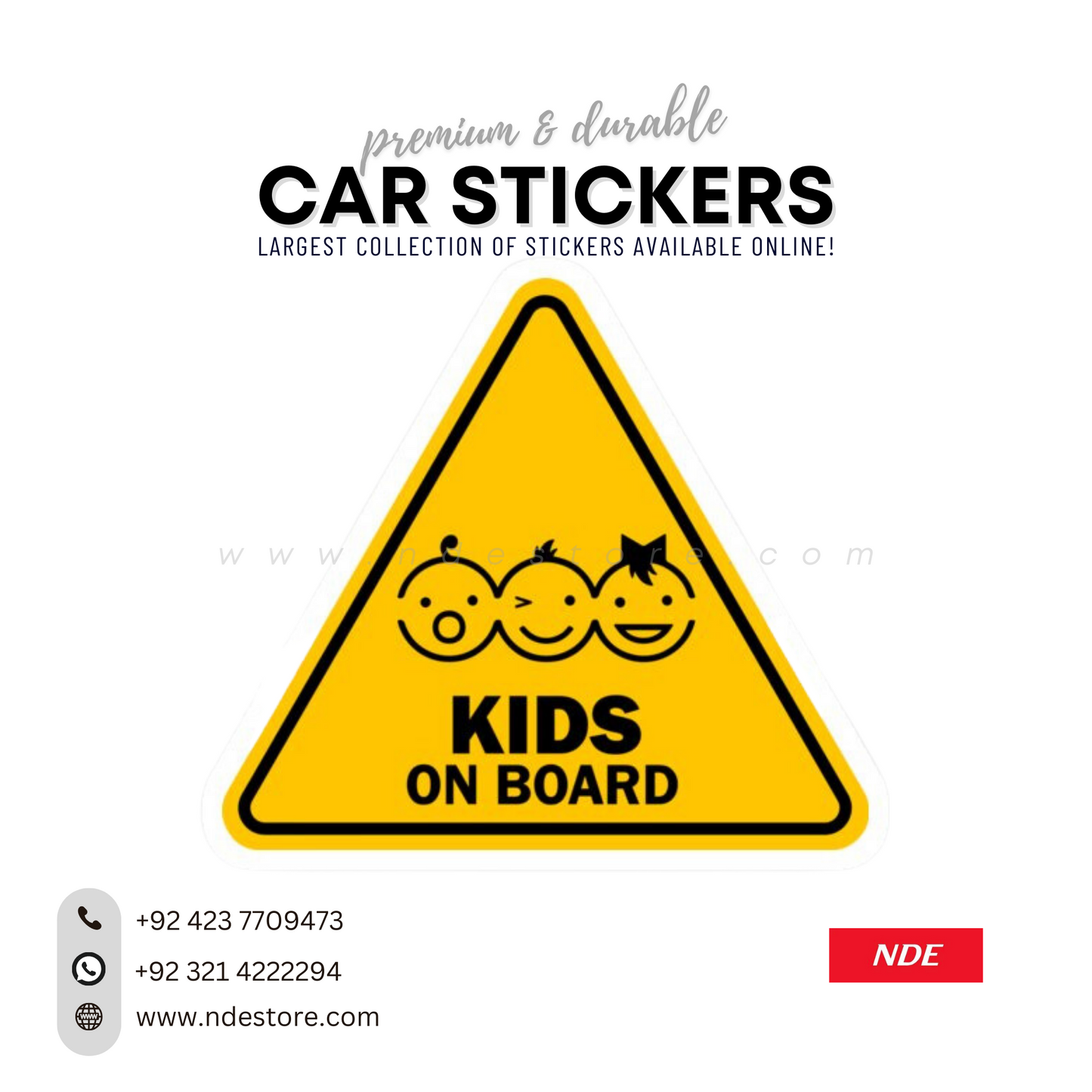 STICKER, KIDS ON BOARD (SKU: B44902)