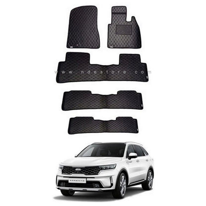 FLOOR MAT PREMIUM QUALITY FLAT 7D STYLE FOR KIA SORENTO 2020-2023 - ndestore.com