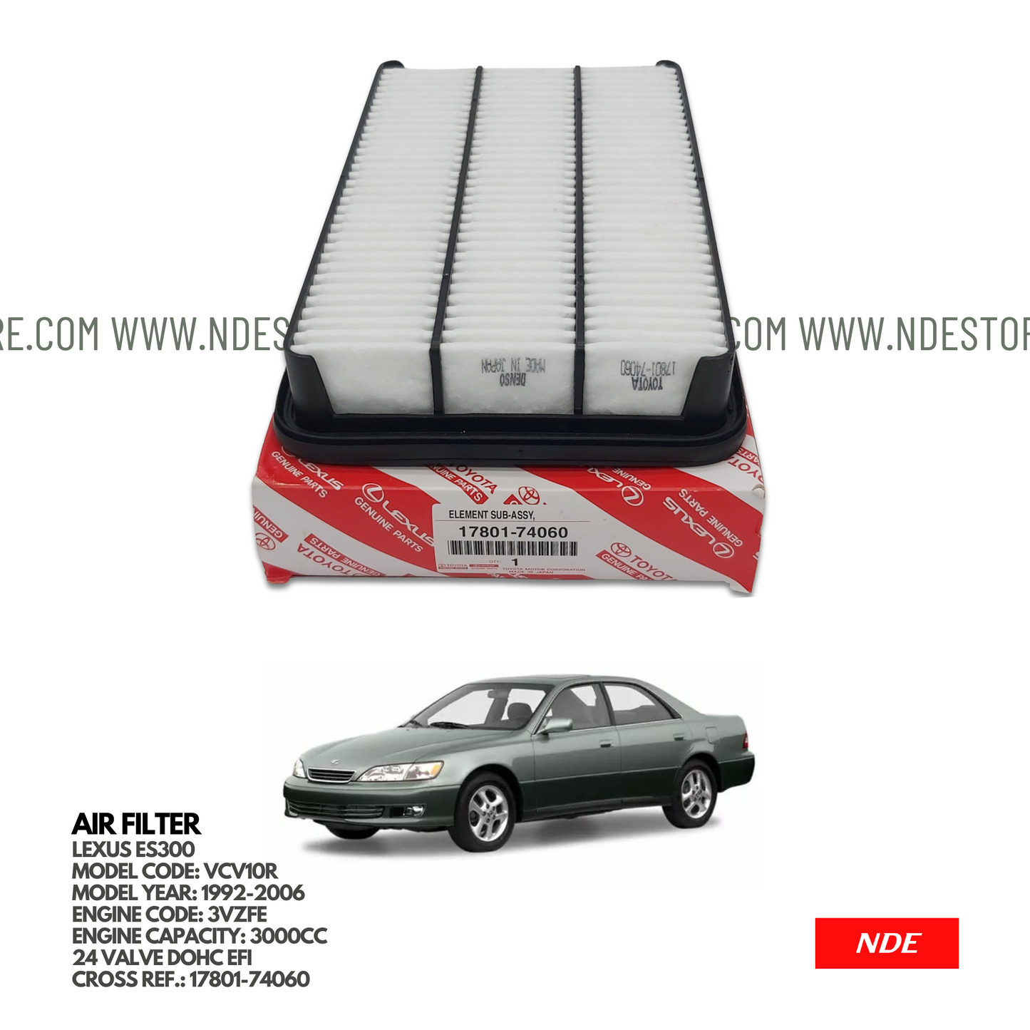 AIR FILTER ELEMENT ASSY GENUINE FOR LEXUS ES300H - ndestore.com