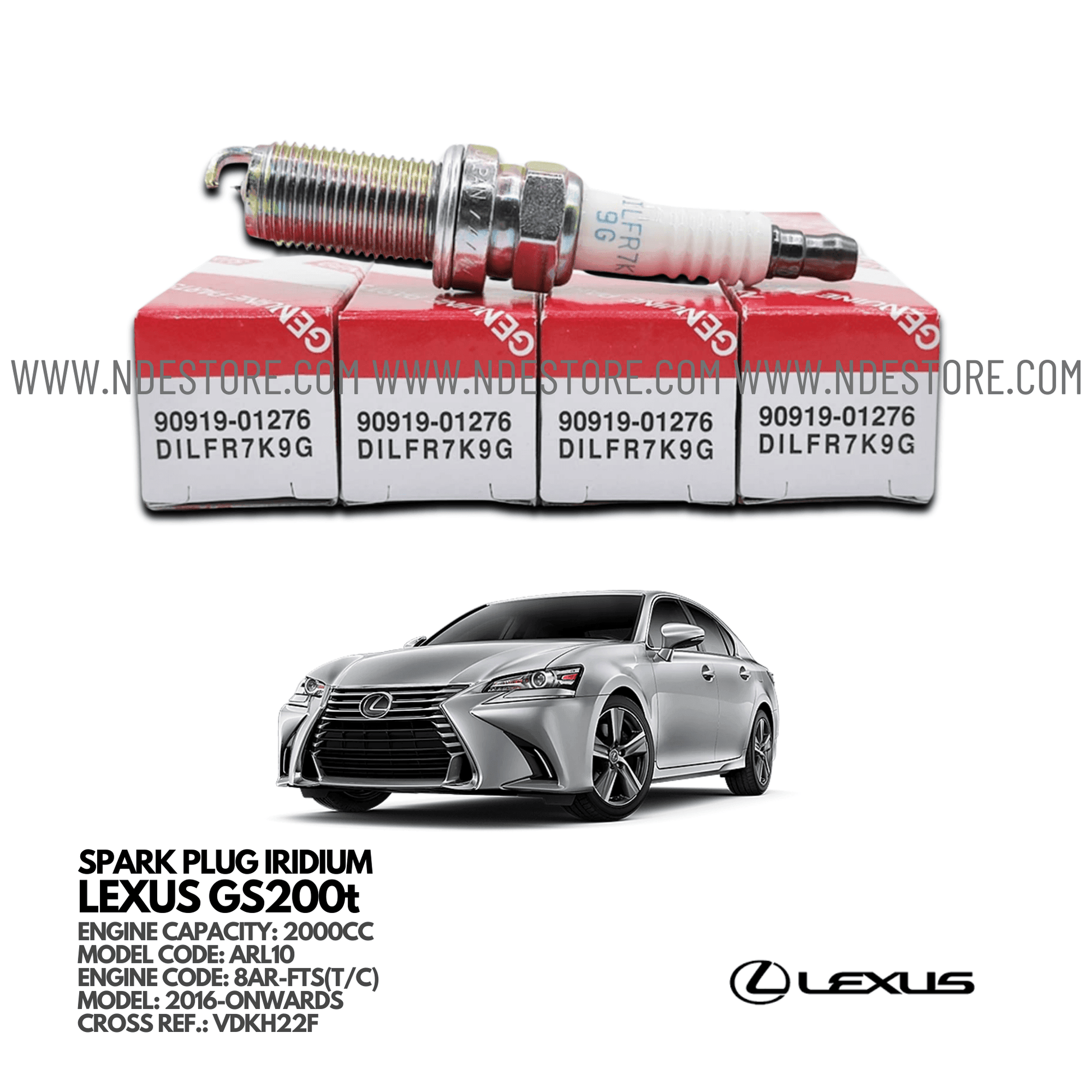 SPARK PLUG DENSO FOR LEXUS GS200T (2016-ONWARDS) - ndestore.com