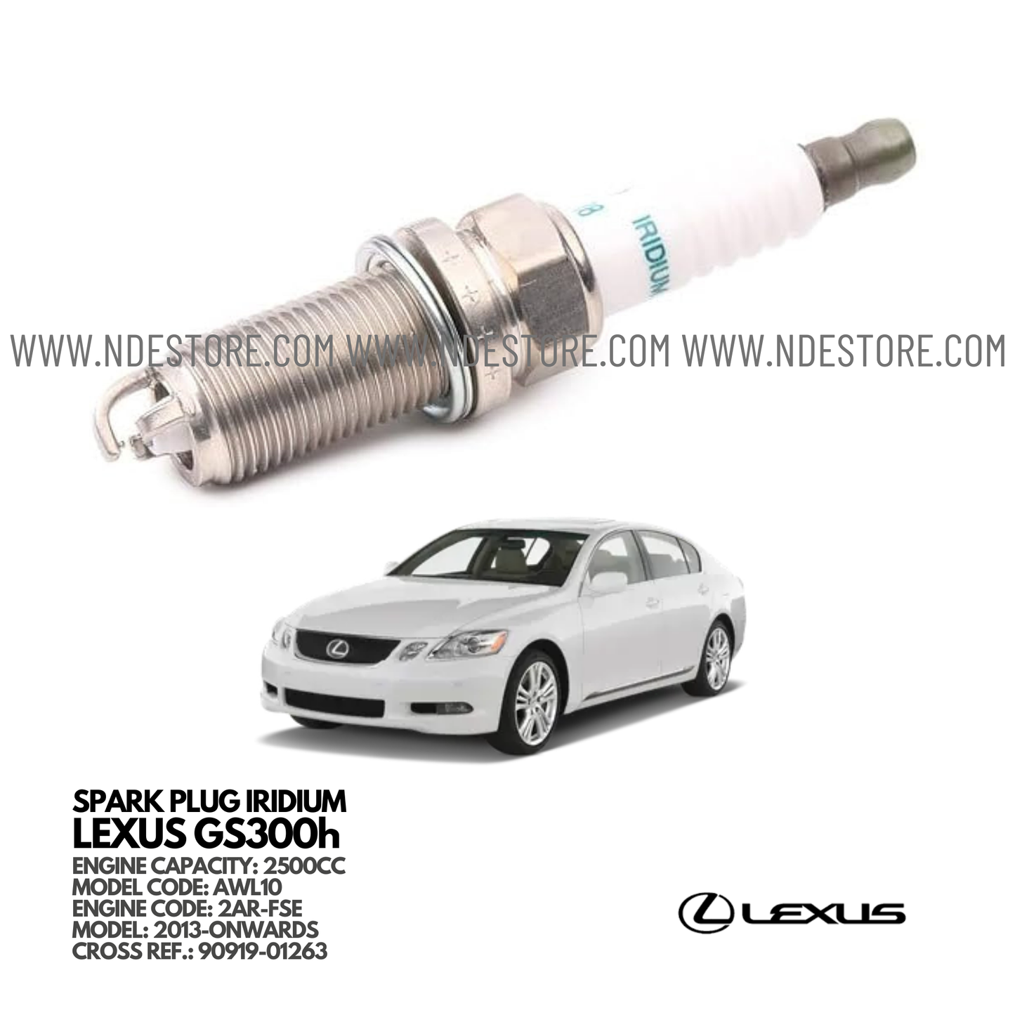 SPARK PLUG DENSO FOR LEXUS GS300H (2013-ONWARDS) - ndestore.com