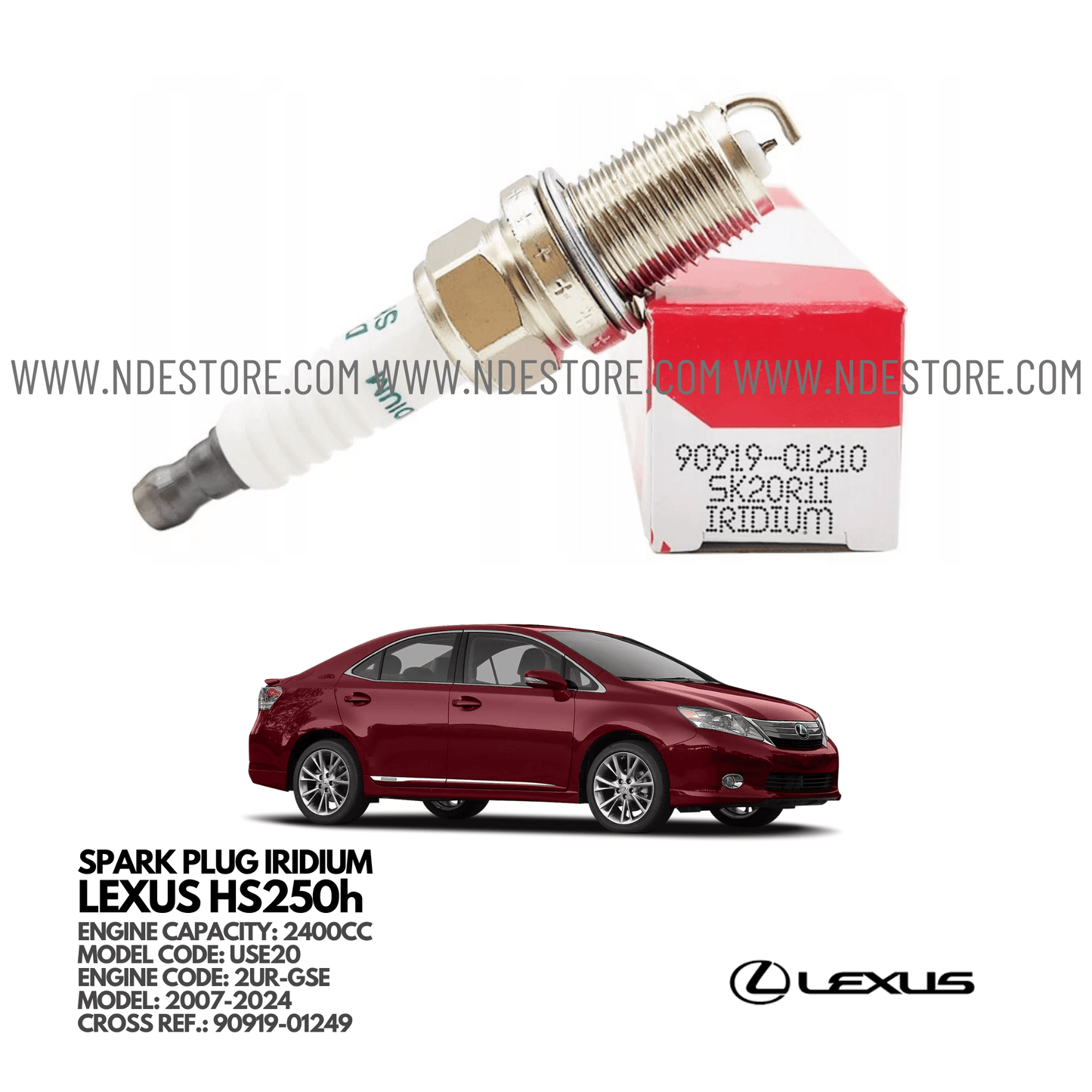 SPARK PLUG DENSO FOR LEXUS HS250H - ndestore.com