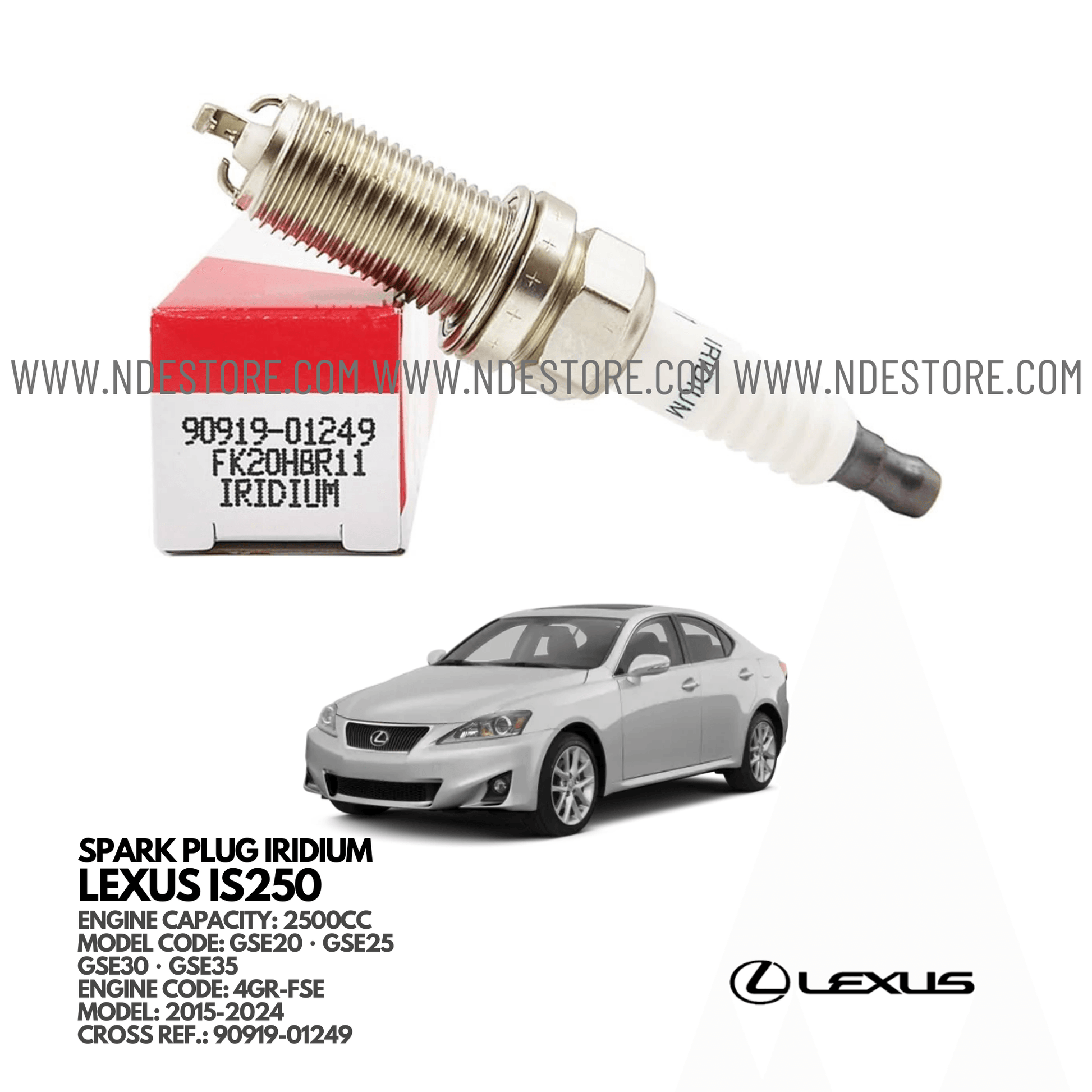 SPARK PLUG DENSO FOR LEXUS IS250 - ndestore.com