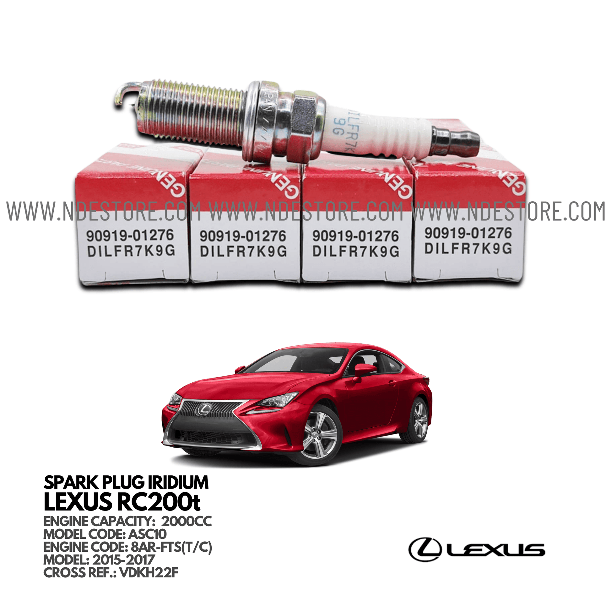 SPARK PLUG DENSO FOR LEXUS RC200t - ndestore.com