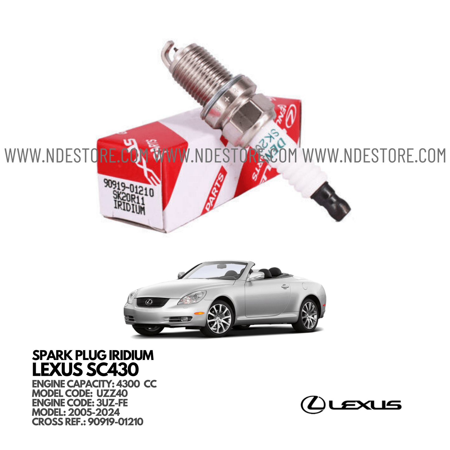 SPARK PLUG DENSO FOR LEXUS SC430 - ndestore.com