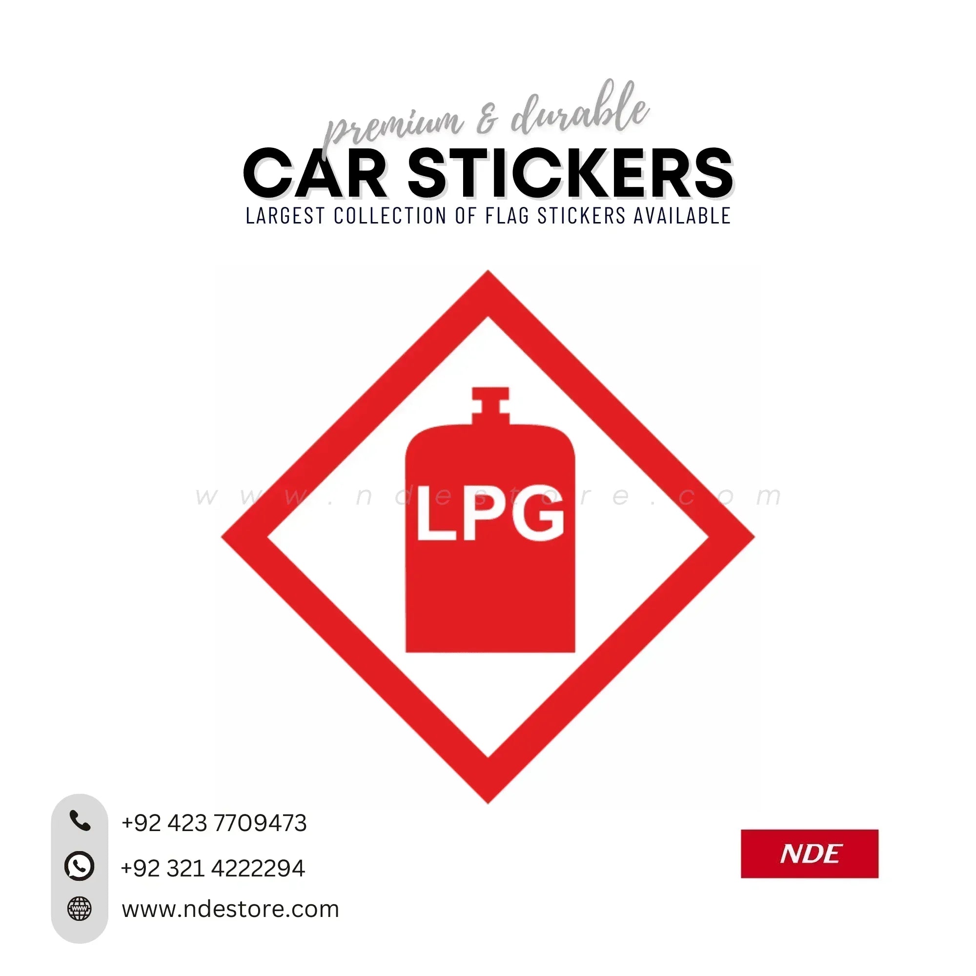 STICKER, LPG (SKU 7355159) NDE STORE