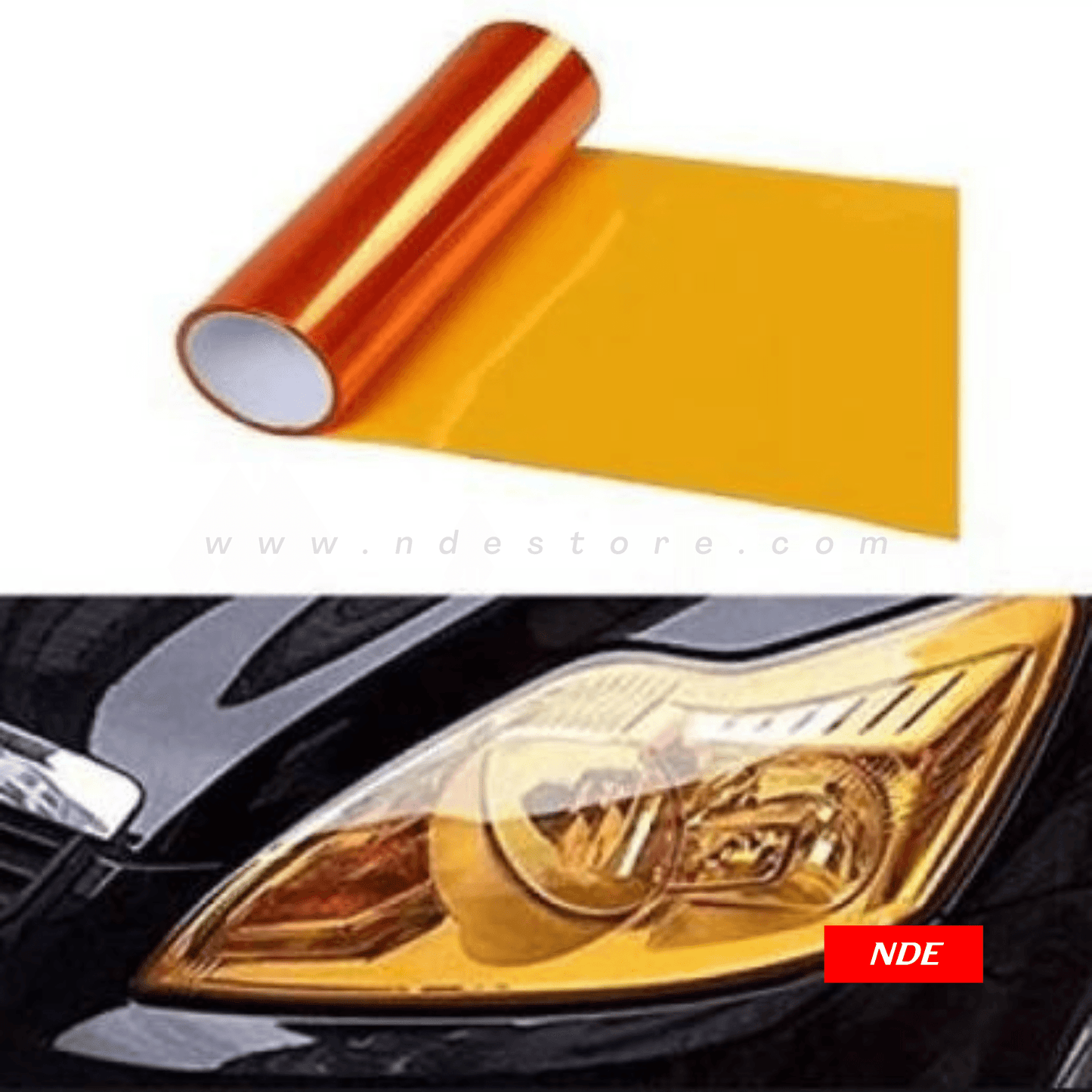 FOG LIGHT, YELLOW SHEET STICKER (UNIVERSAL APPLICATION) - ndestore.com