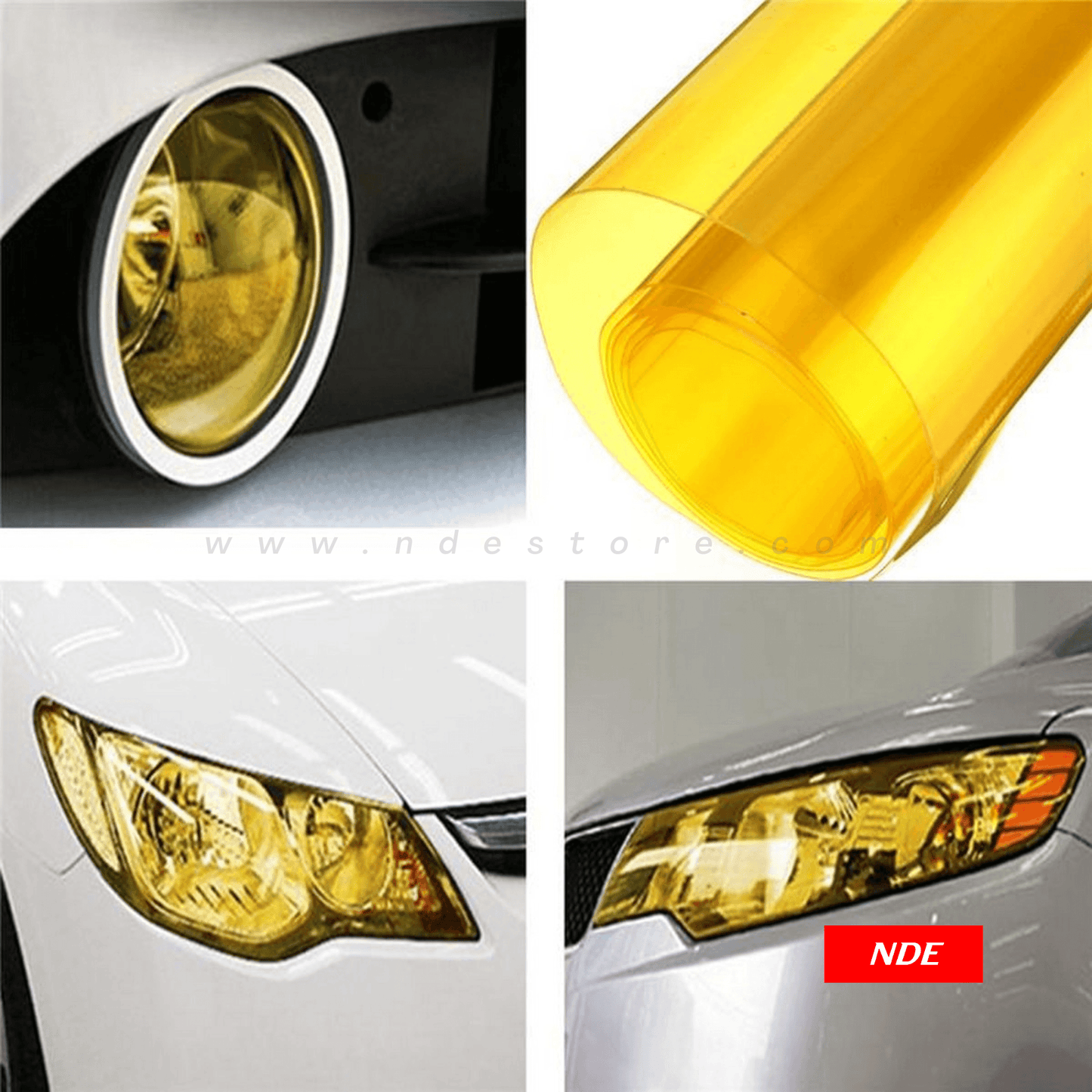 FOG LIGHT, YELLOW SHEET STICKER (UNIVERSAL APPLICATION) - ndestore.com