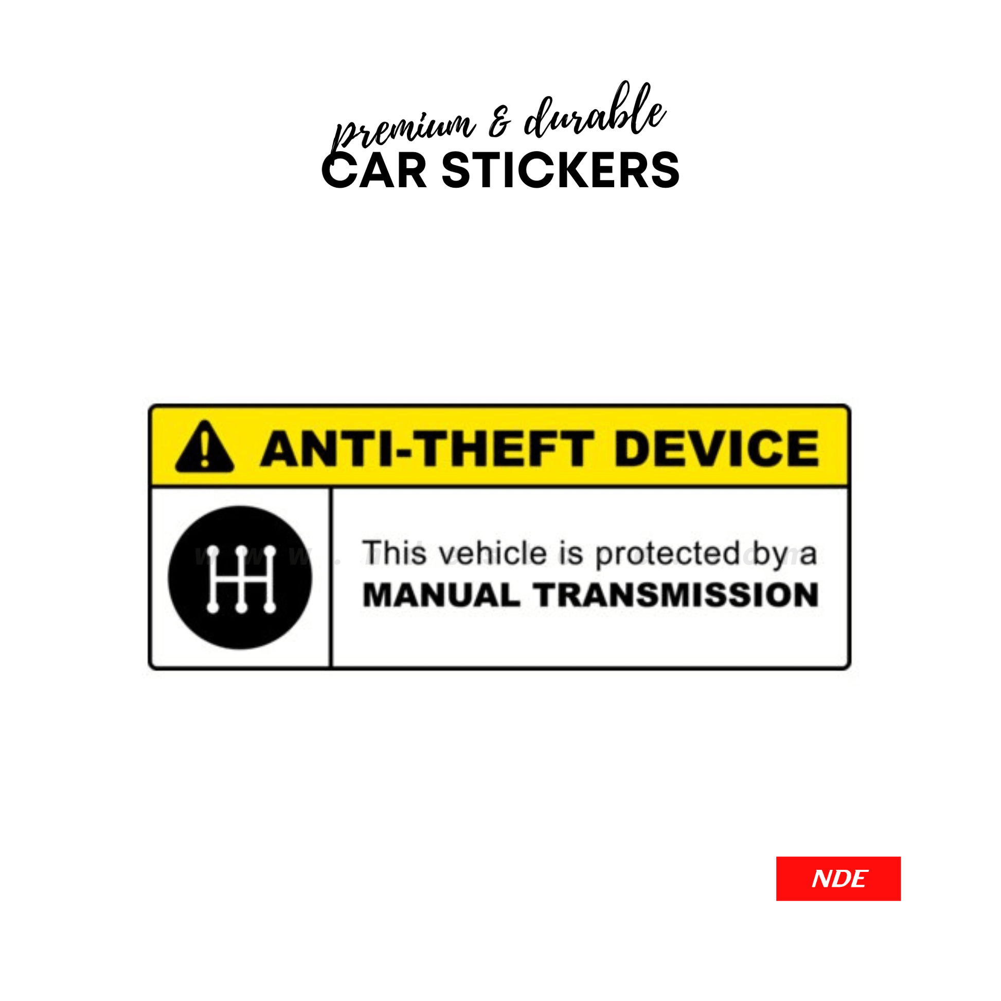 STICKER, MANUAL TRANSMISSION STICK GEAR SERIES - ndestore.com