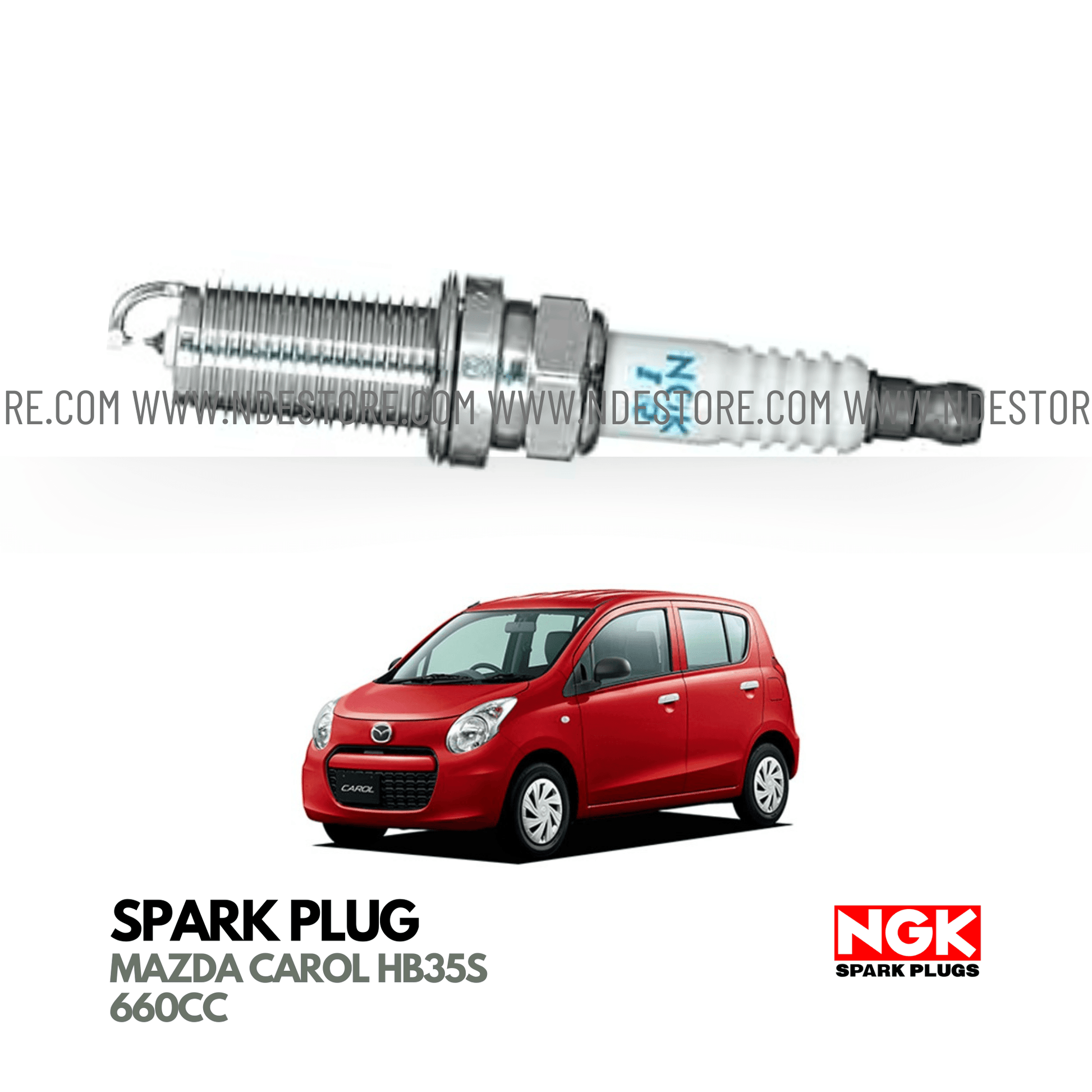 SPARK PLUG IRIDIUM NGK FOR MAZDA CAROL HB35S (2012-2015) - ndestore.com