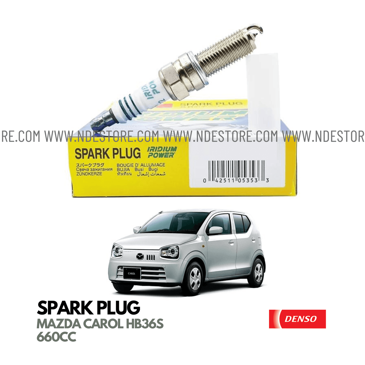 SPARK PLUG DENSO IRIDIUM POWER FOR MAZDA CAROL HB36S (2015-2021) - ndestore.com