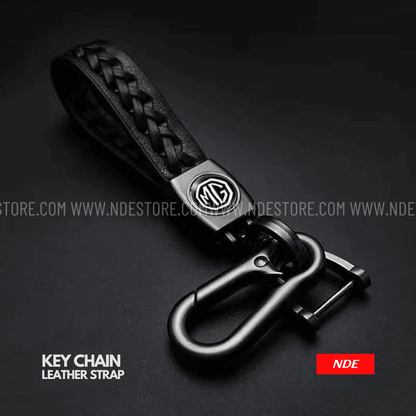 KEY CHAIN LEATHER STRAP WITH MG LOGO - ndestore.com