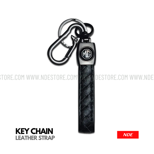 KEY CHAIN LEATHER STRAP WITH MG LOGO