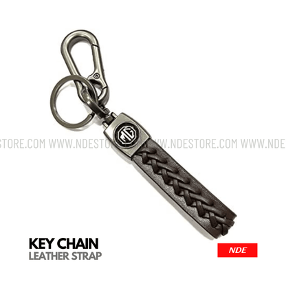 KEY CHAIN LEATHER STRAP WITH MG LOGO - ndestore.com