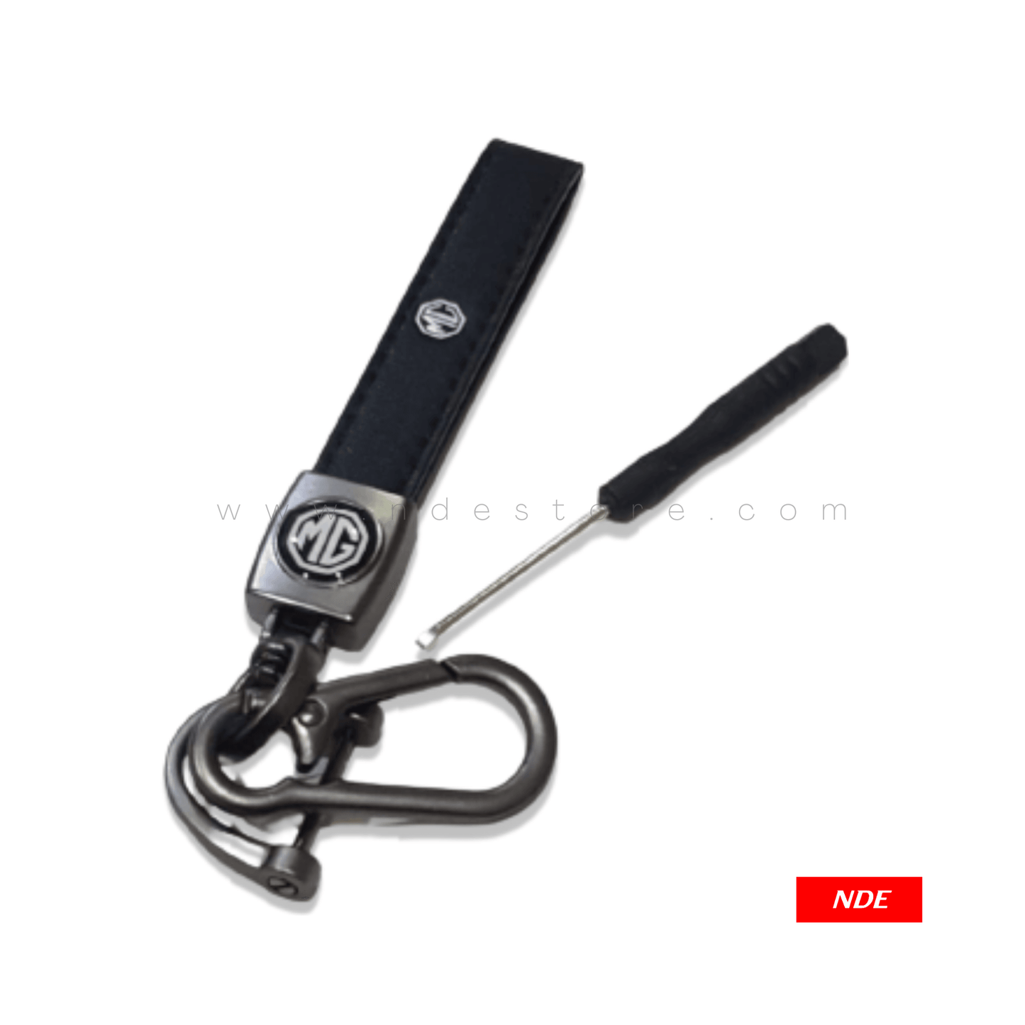 KEY CHAIN LEATHER STRAP WITH MG LOGO - ndestore.com