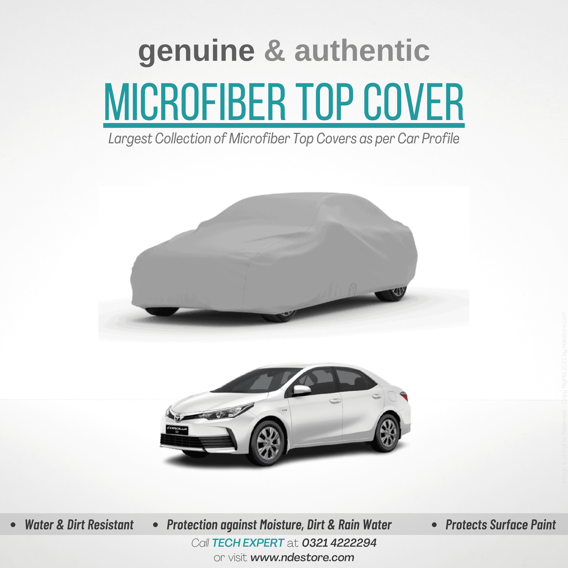 TOP COVER MICROFIBER FOR TOYOTA COROLLA - ndestore.com