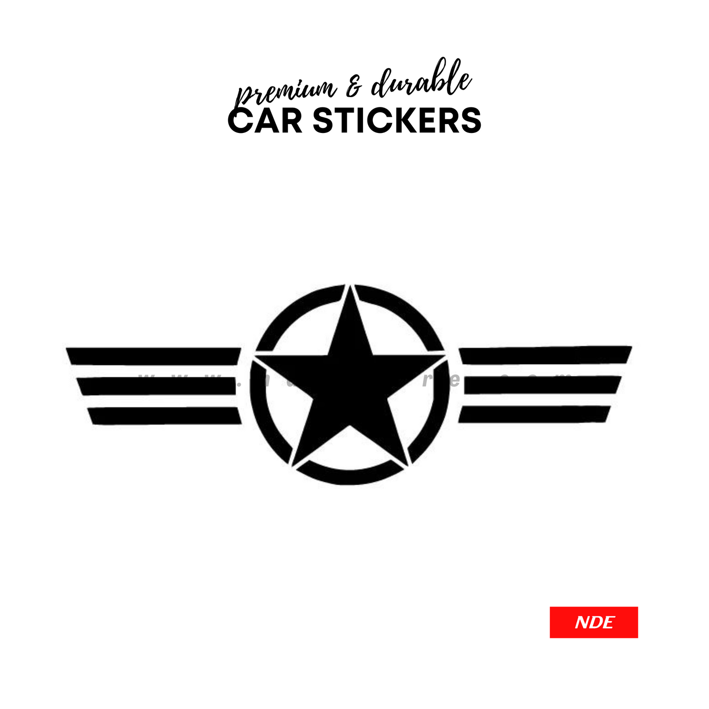 STICKER, MILITARY STAR (M010)