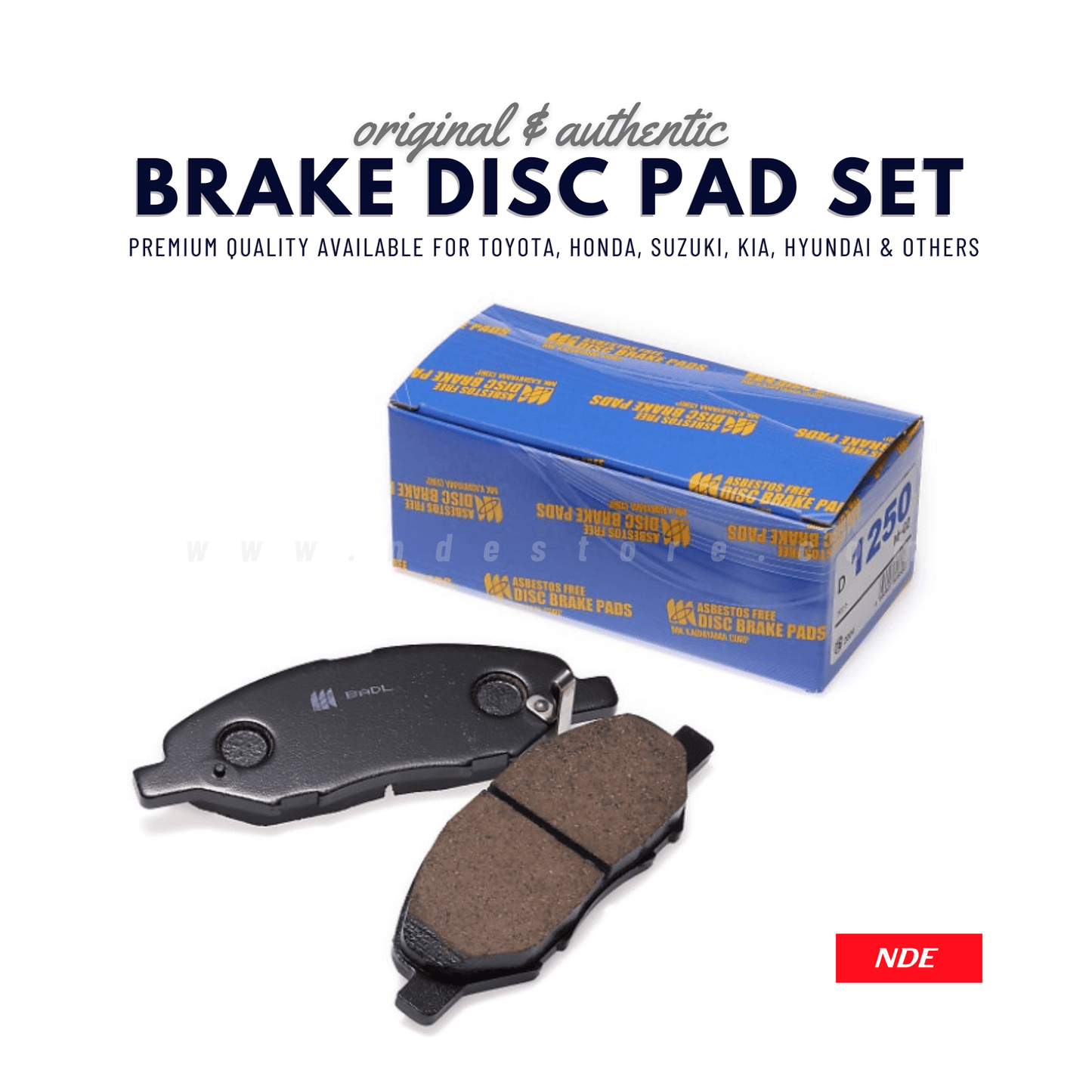 BRAKE DISC PAD FRONT / REAR FOR TOYOTA PRIUS 1.8 - MK JAPAN - ndestore.com