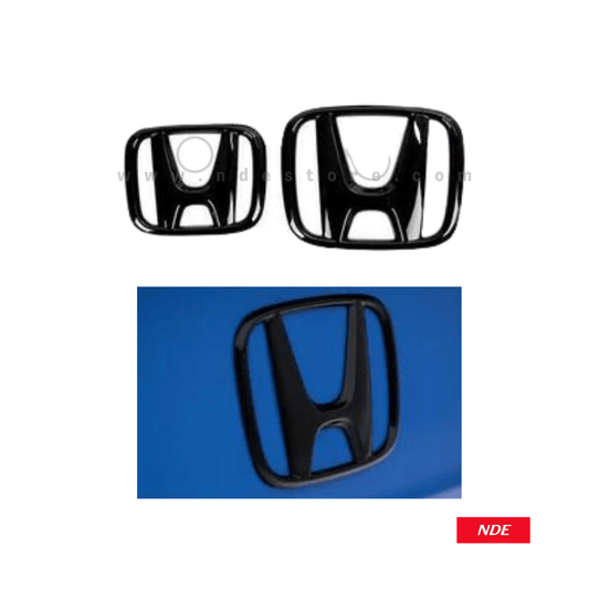 MONOGRAM, GRILLE & TRUNK 2 PIECES BLACK FOR HONDA CIVIC (2021-2024) (IMPORTED) - ndestore.com