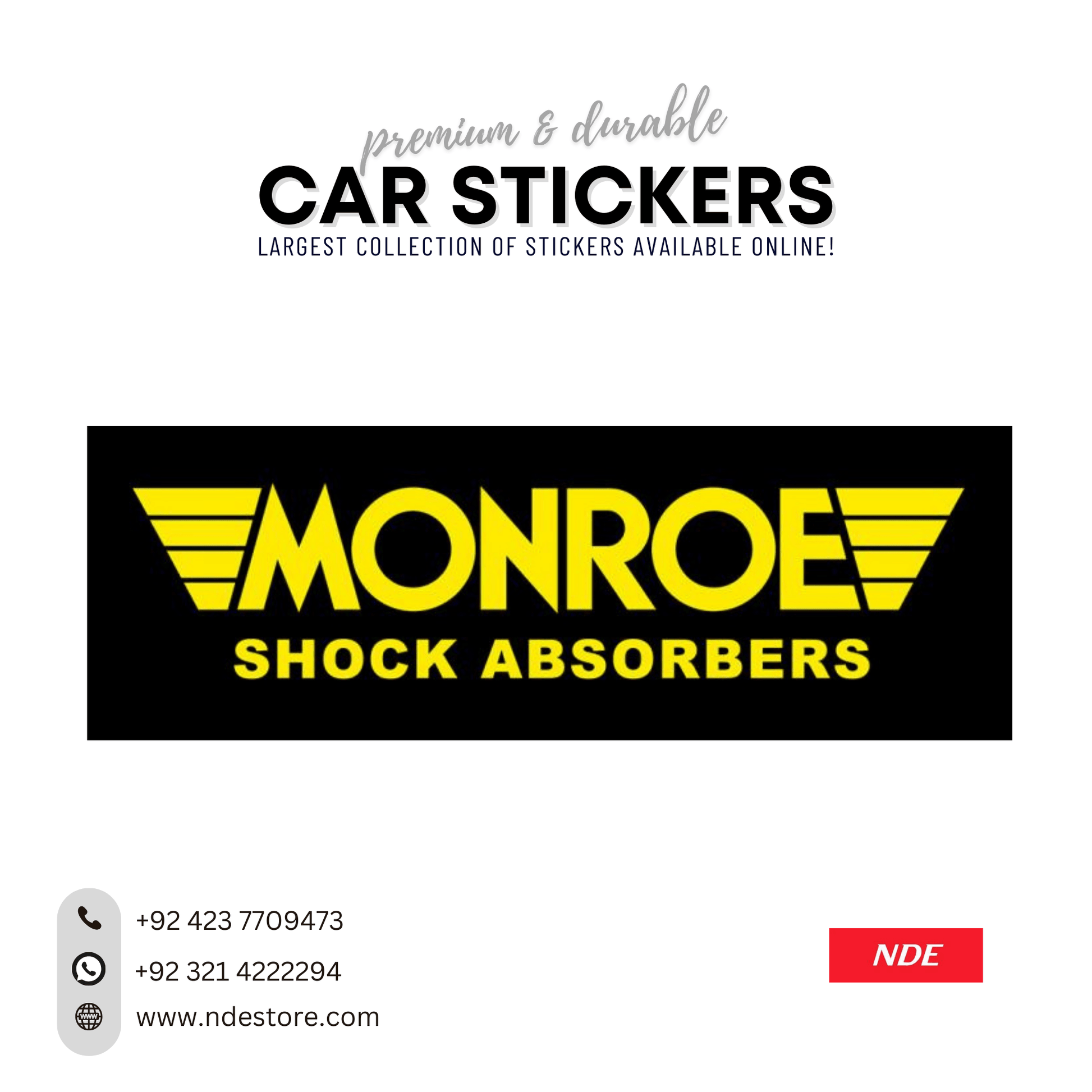 STICKER MONROE SHOCK ABSORBERS - ndestore.com