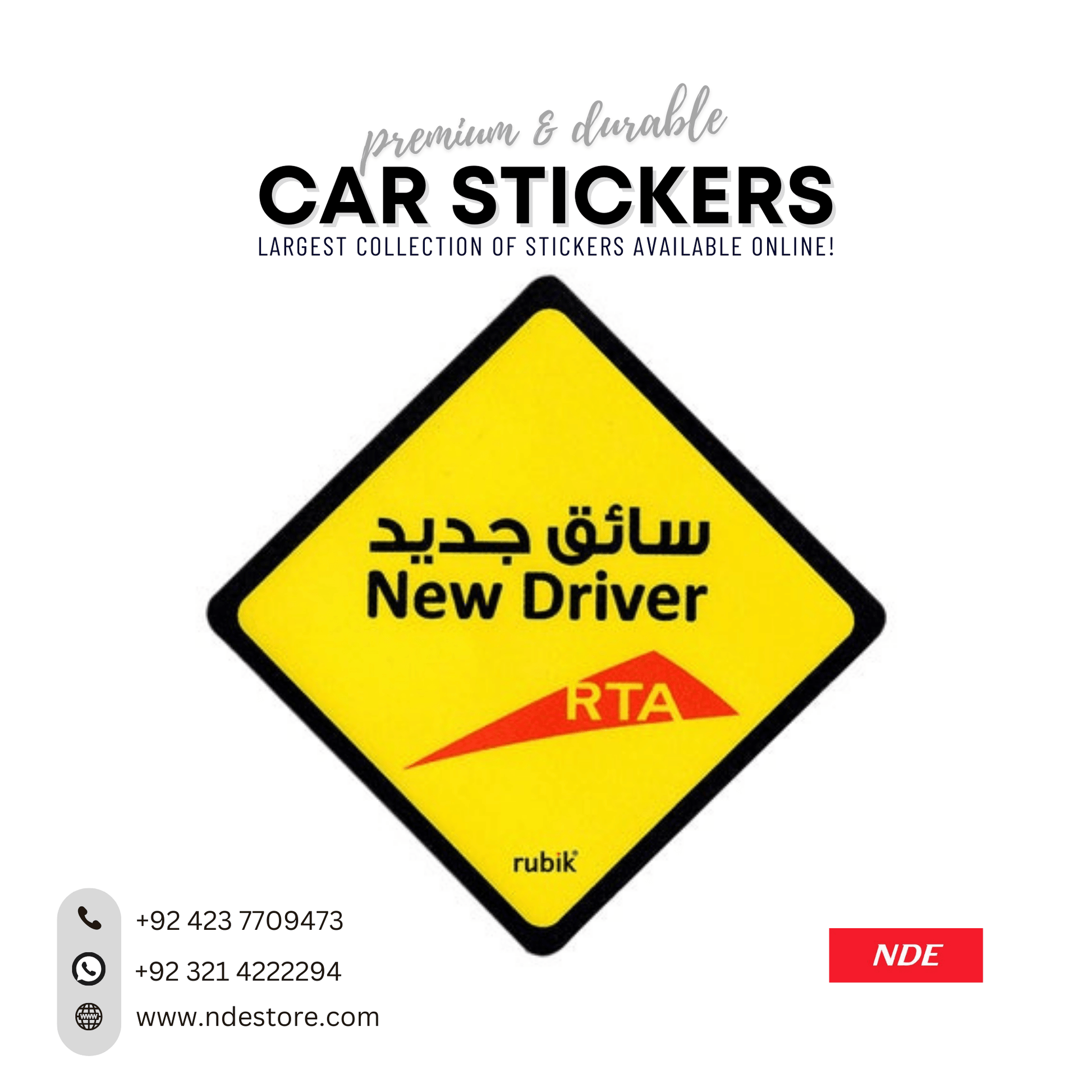 STICKER NEW DRIVER - ndestore.com