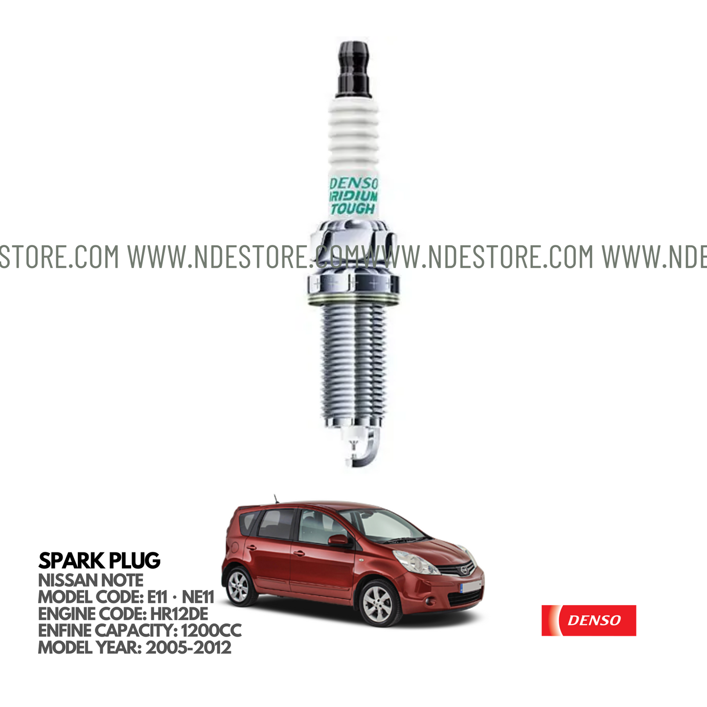 SPARK PLUG IRIDIUM DENSO FOR NISSAN NOTE E11 NE11 (2005-2012) - ndestore.com