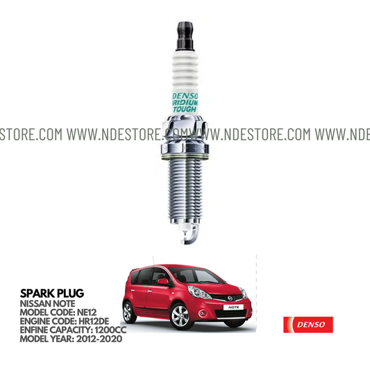 SPARK PLUG IRIDIUM DENSO FOR NISSAN NOTE NE12 (2012-2020)